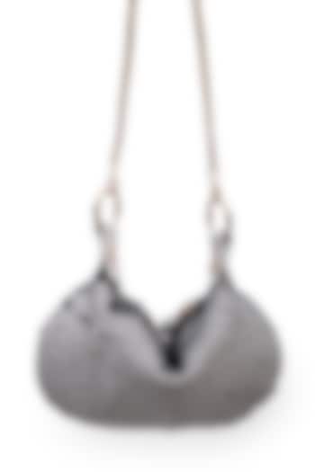 Black Sheer Net Sequins Embroidered Reversible Sling Bag by SG BY SONIA GULRAJANI at Pernia's Pop Up Shop