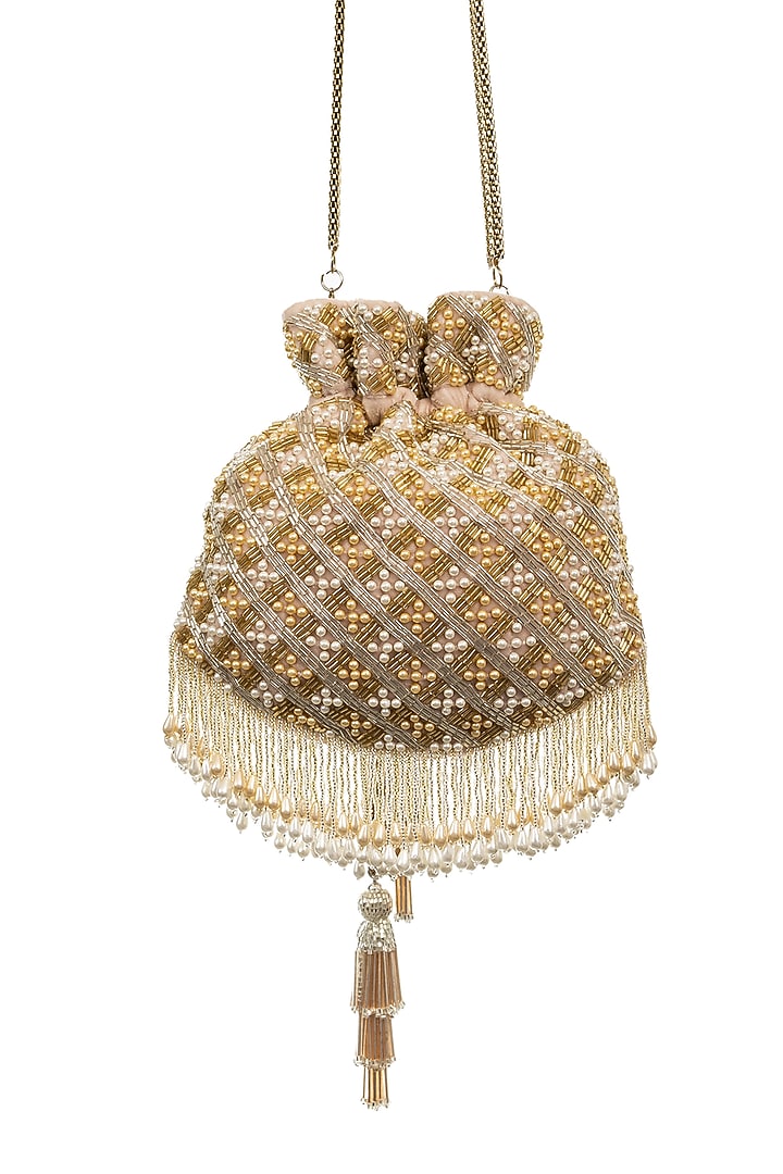 Pink Embellished Potli by SG BY SONIA GULRAJANI at Pernia's Pop Up Shop