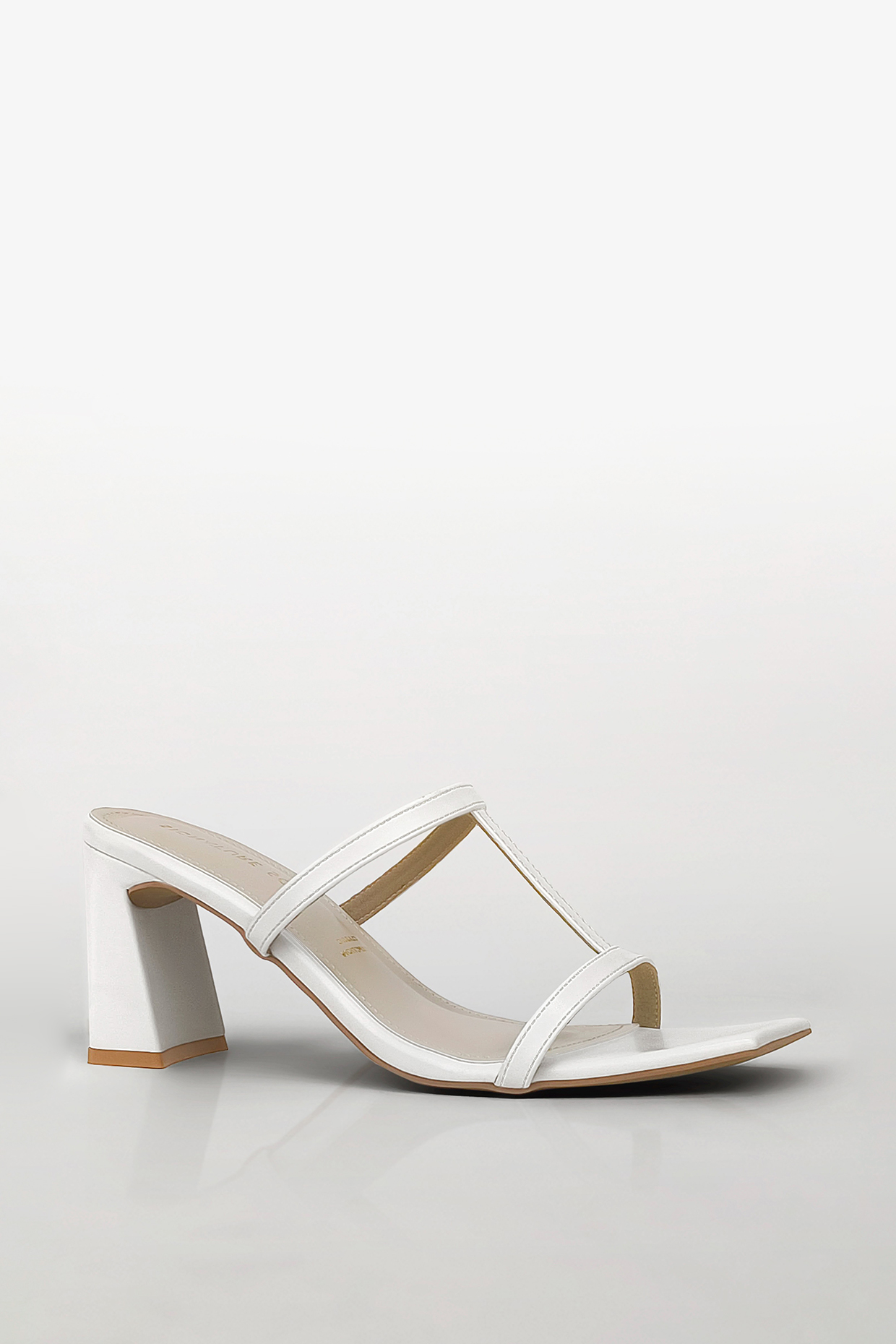 White Vegan Leather Block Heels by Signature Sole at Pernia's Pop Up Shop