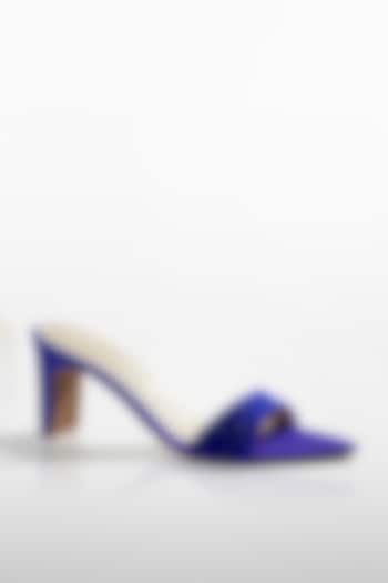 Royal Blue Vegan Leather Sparkle Heels by Signature Sole at Pernia's Pop Up Shop
