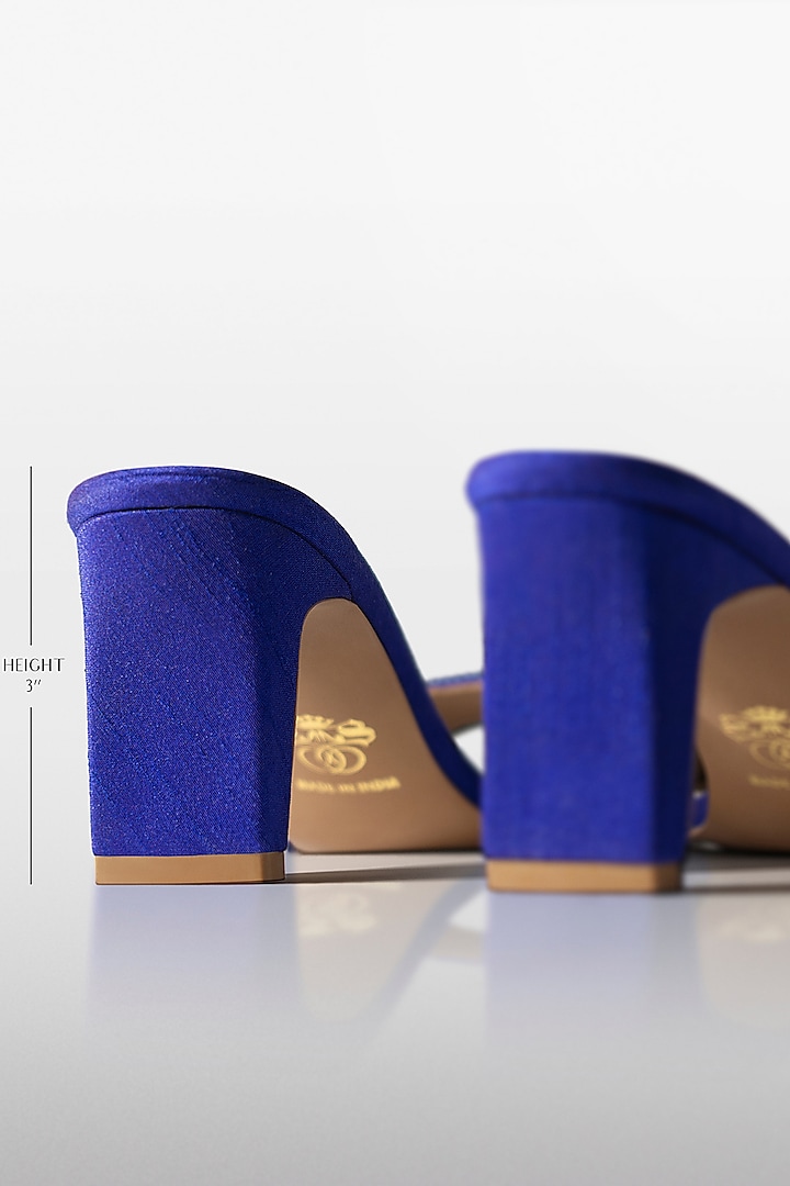 Royal Blue Vegan Leather Sparkle Heels by Signature Sole at Pernia's Pop Up Shop