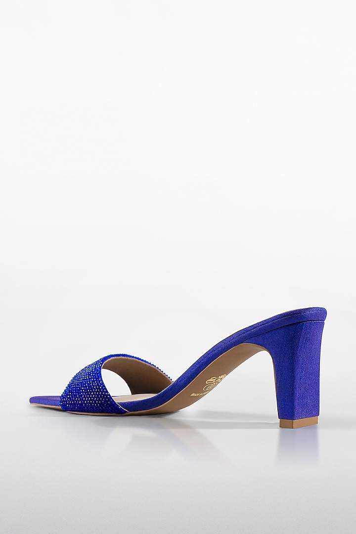 Royal Blue Vegan Leather Sparkle Heels by Signature Sole at Pernia's Pop Up Shop