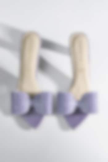 Lavender Vegan Leather Bow Heels by Signature Sole at Pernia's Pop Up Shop