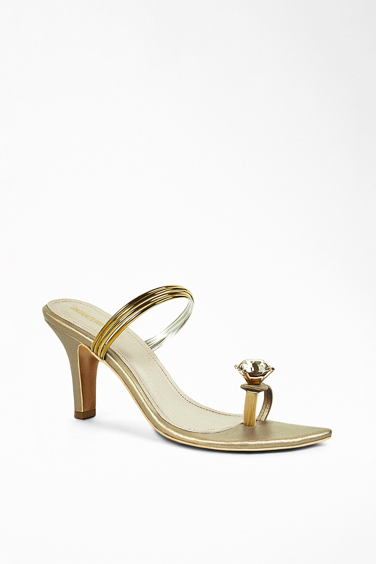 Muted store gold heels