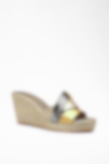 Muted Gold Anti-Slippery Rubber Platform Heels by Signature Sole at Pernia's Pop Up Shop