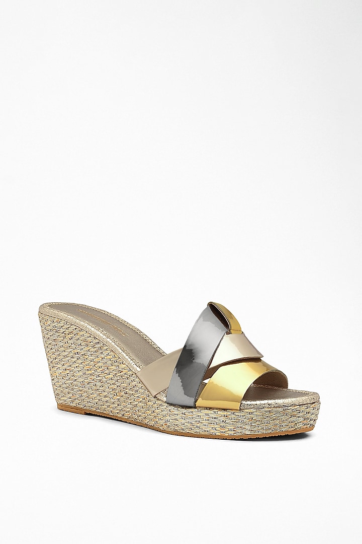 Muted Gold Anti-Slippery Rubber Platform Heels by Signature Sole at Pernia's Pop Up Shop