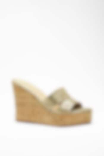 Gold Anti-Slippery Rubber Cork Wedges by Signature Sole