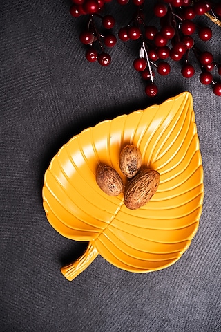 Orange Ceramic Decorative Platter (Set Of 2) by SG Home