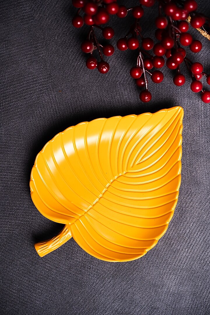 Orange Ceramic Decorative Platter (Set Of 2) by SG Home at Pernia's Pop Up Shop