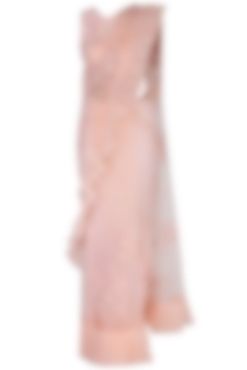 Pink embroidered saree set available only at Pernia's Pop Up Shop.