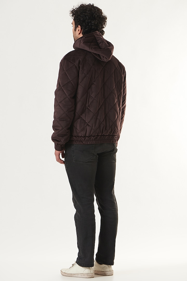 Purple Velvet Quilted Jacket by Shaberry Men at Pernia's Pop Up Shop