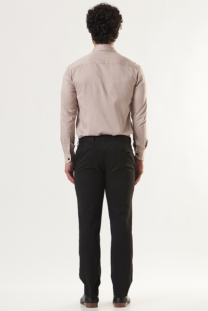 Mauve Cotton Satin Summer Shirt by Shaberry Men at Pernia's Pop Up Shop