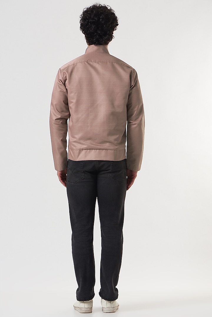 Mauve Poly Silk Jacket by Shaberry Men at Pernia's Pop Up Shop