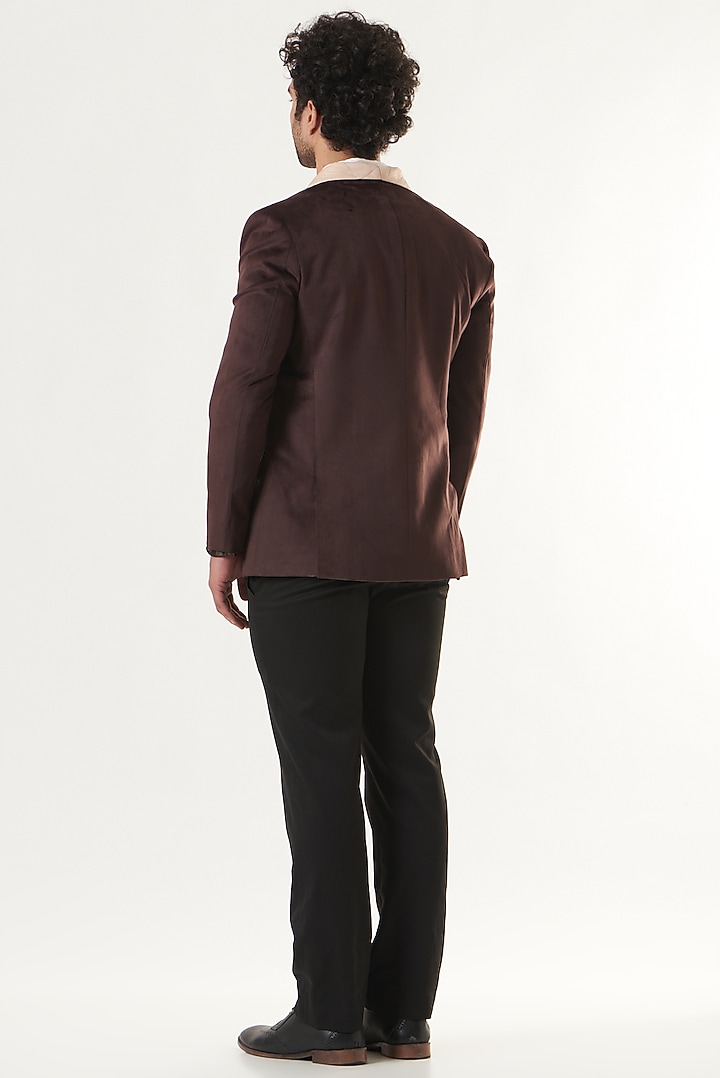 Purple Velvet Blazer by Shaberry Men at Pernia's Pop Up Shop