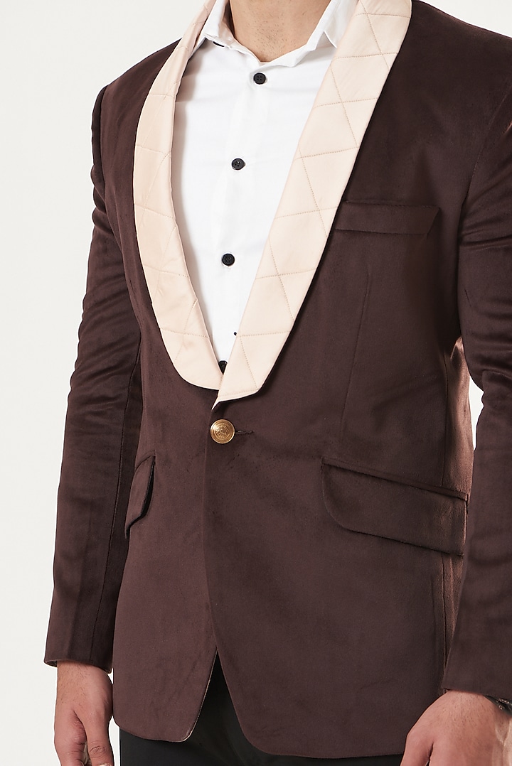 Purple Velvet Blazer by Shaberry Men at Pernia's Pop Up Shop