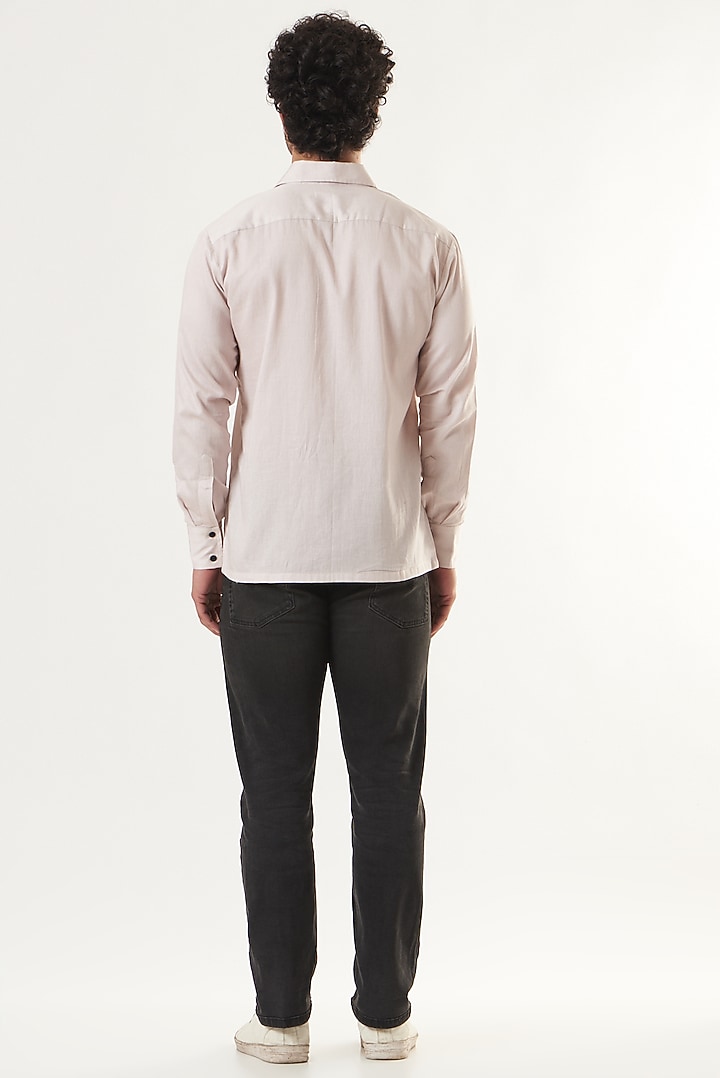 Light Pink Printed Party Wear Shirt by Shaberry Men at Pernia's Pop Up Shop