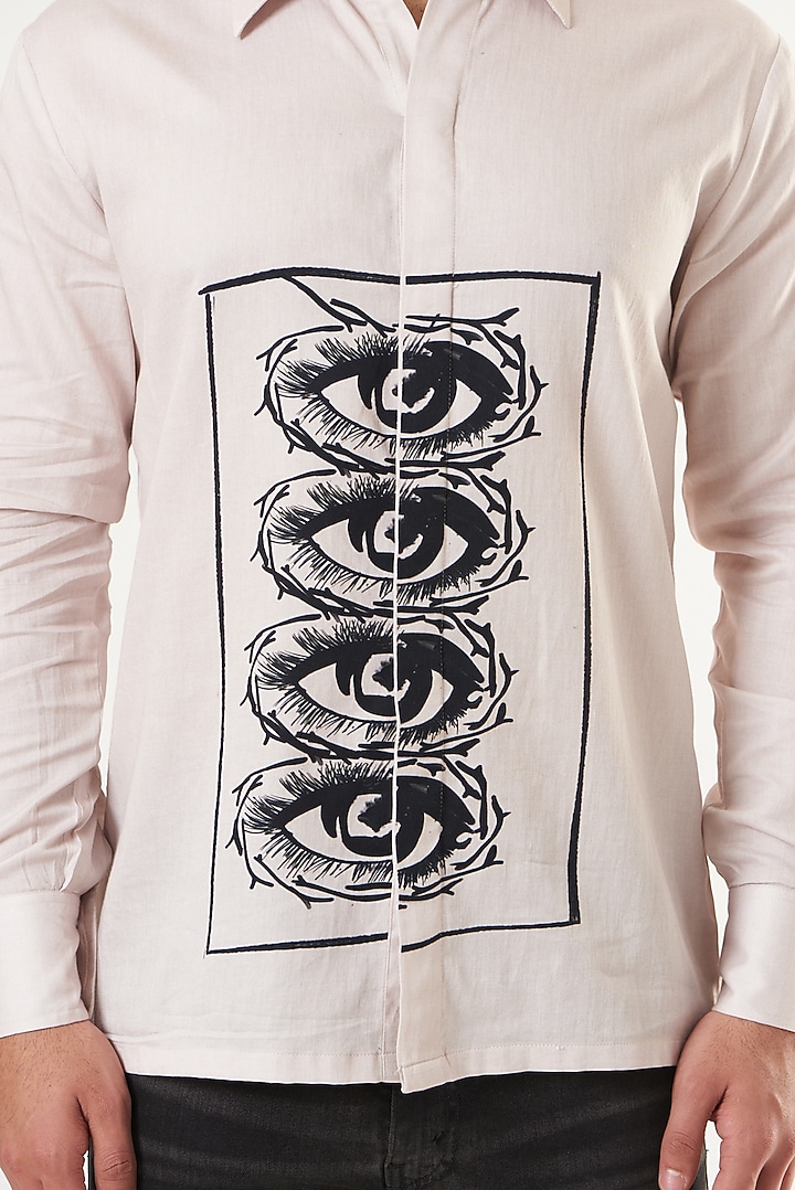 Light Pink Printed Party Wear Shirt by Shaberry Men at Pernia's Pop Up Shop