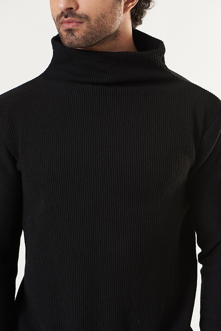 Black Wool Sweater by Shaberry Men at Pernia's Pop Up Shop
