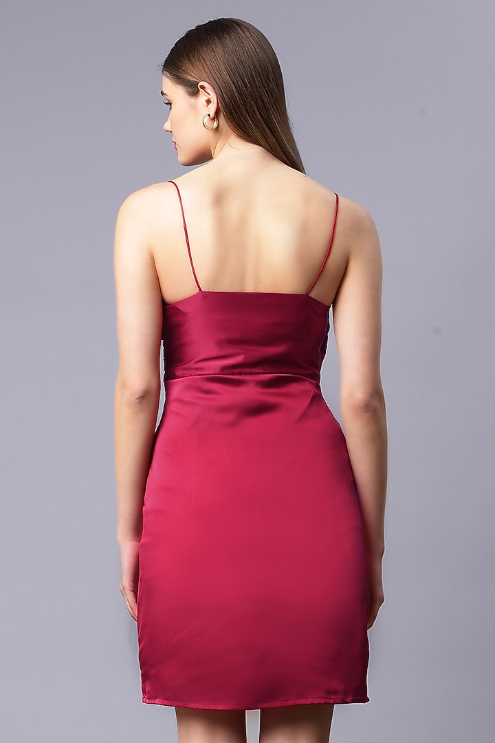 Red Satin Bodycon Summer Dress by Shaberry at Pernia's Pop Up Shop