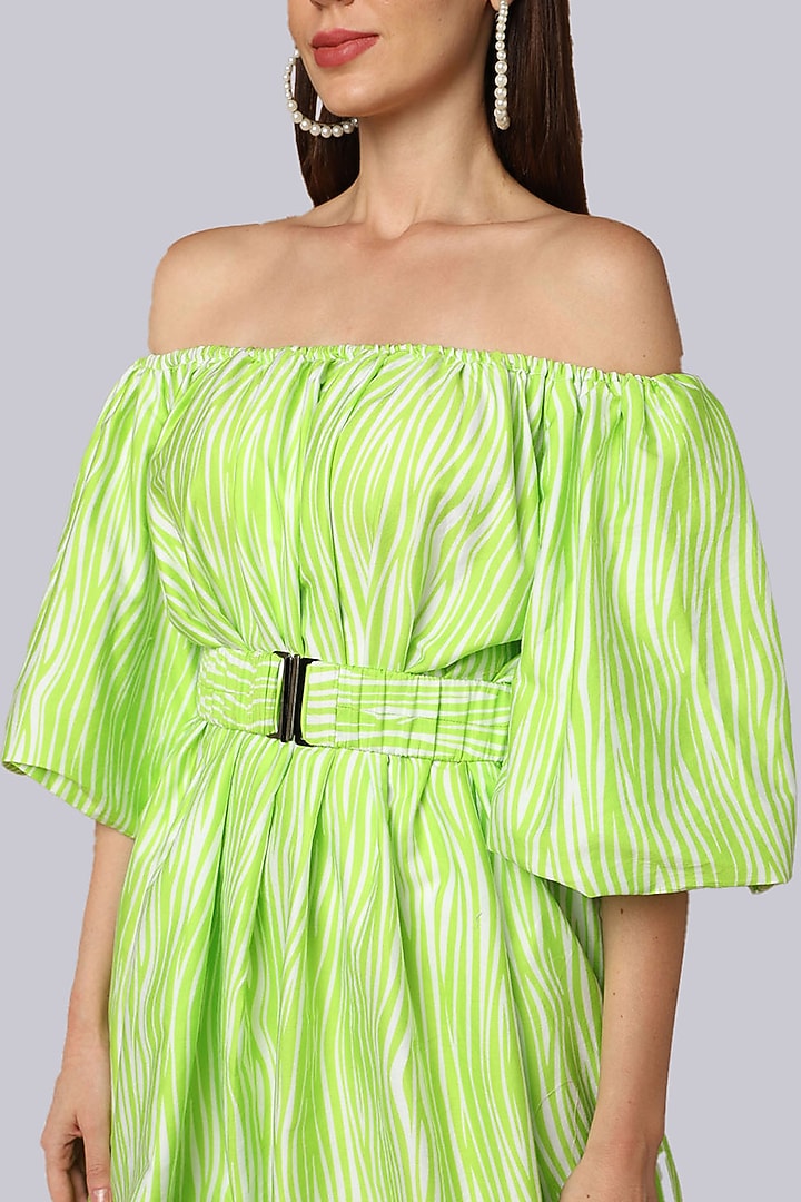 Green Buttercup Cotton Mini Summer Dress by Shaberry at Pernia's Pop Up Shop