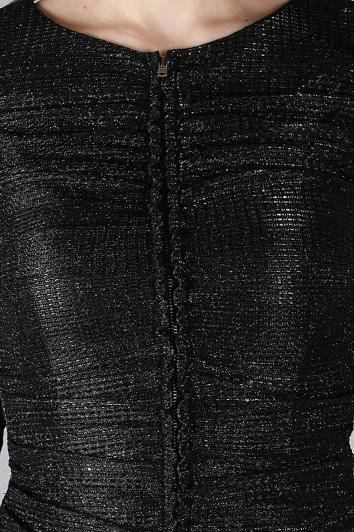 Black Shimmer Satin Mini Summer Dress by Shaberry at Pernia's Pop Up Shop