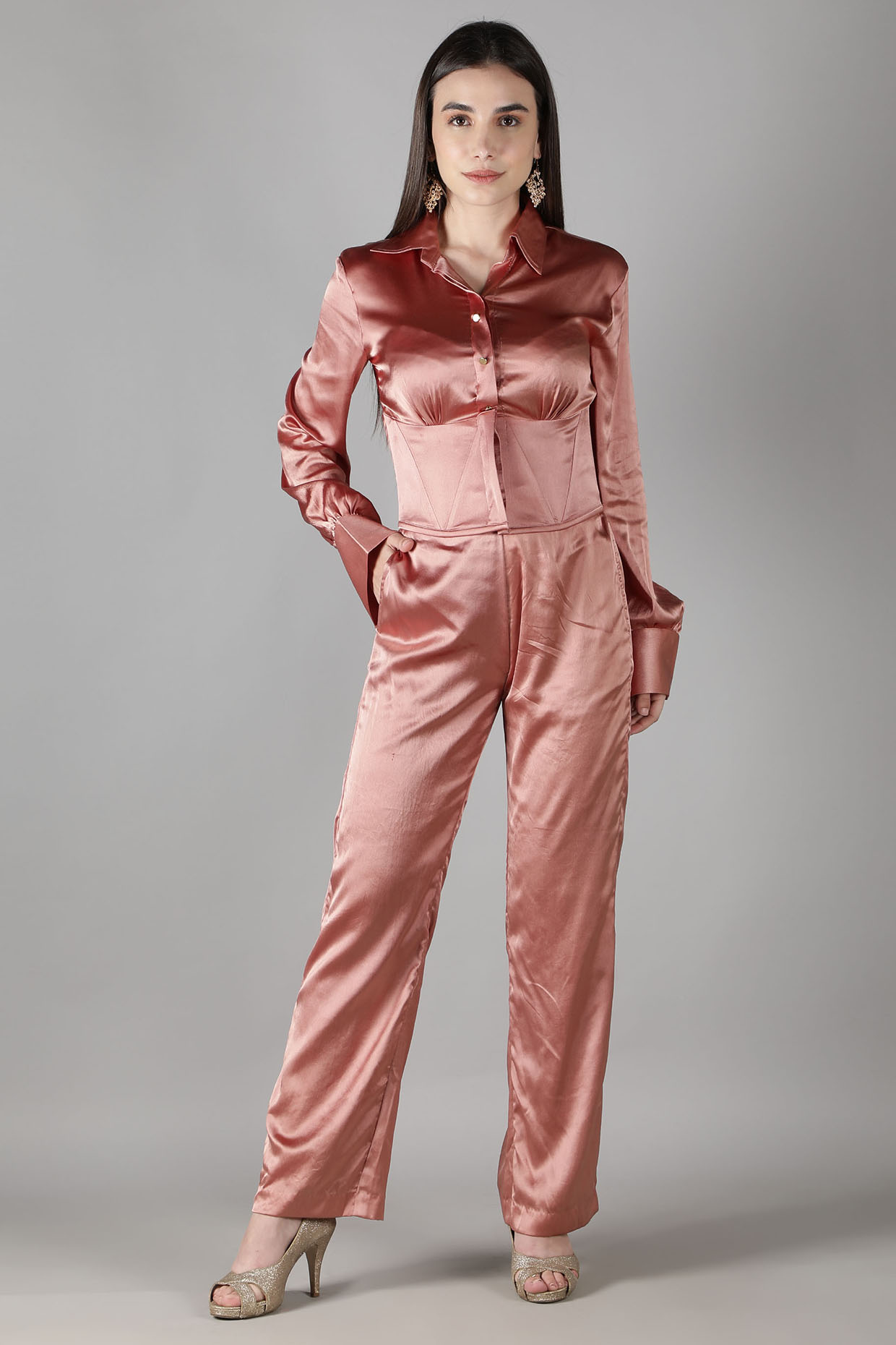 Mauve Satin Co-Ord Set by Shaberry at Pernia's Pop Up Shop