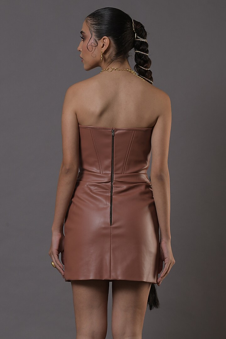 white christmas dresses Guizio Satin Corset Dress in Black main image 1