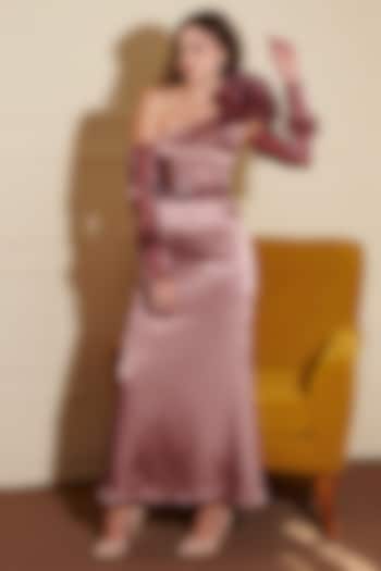 Blush Pink Gucci SIlk Floral Ruffled Dress by Shaberry