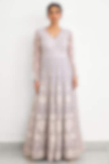Grey Net Wedding Gown by Shasha Gaba at Pernia's Pop Up Shop