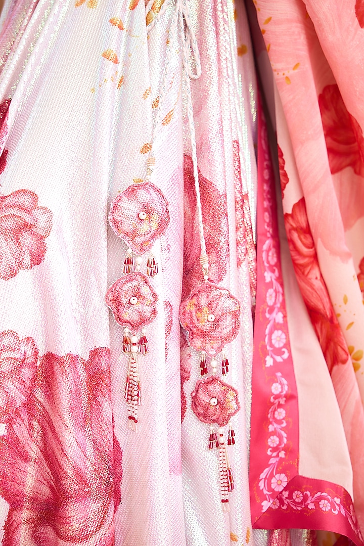 Pink Sequins Wedding Lehenga Set by Shasha Gaba at Pernia's Pop Up Shop