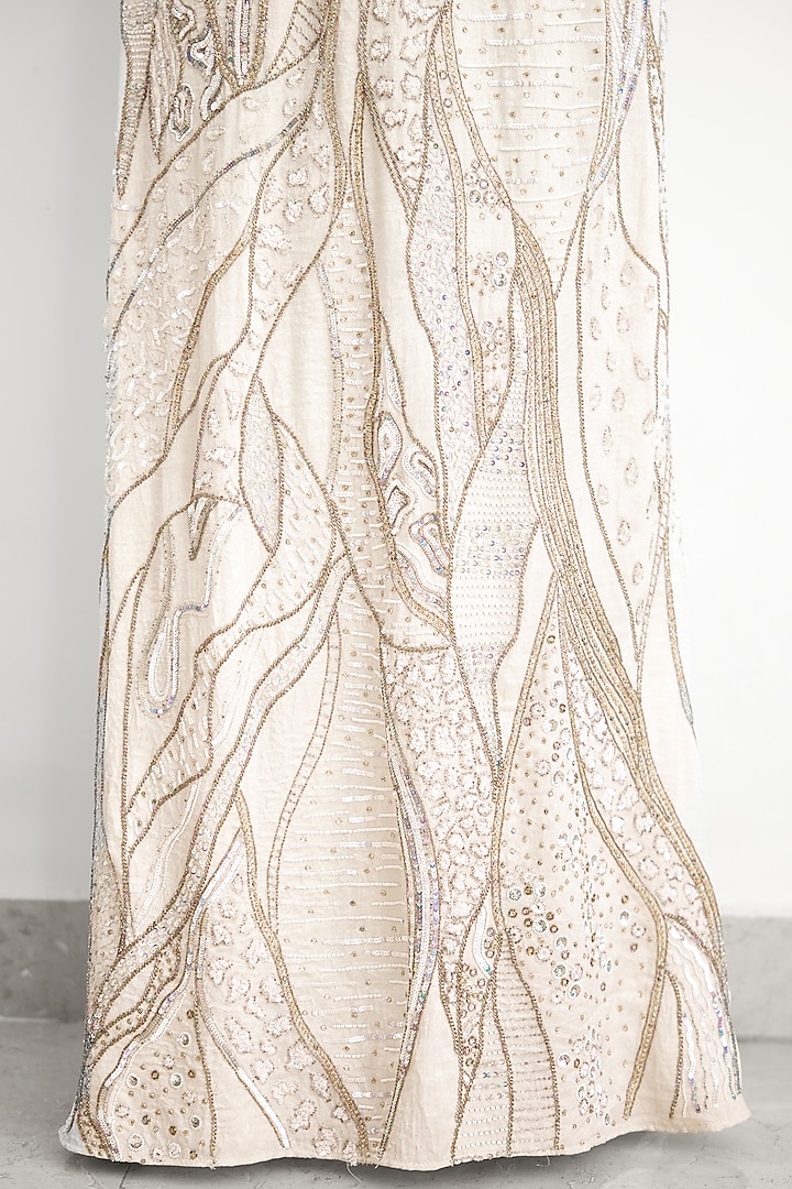 Ivory Crepe Wedding Gown by Shasha Gaba at Pernia's Pop Up Shop