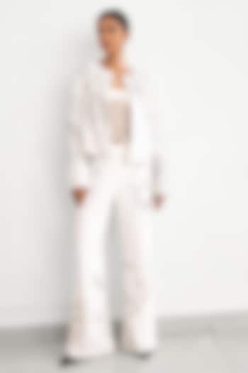 Ivory Crepe Jacket Set by Shasha Gaba at Pernia's Pop Up Shop