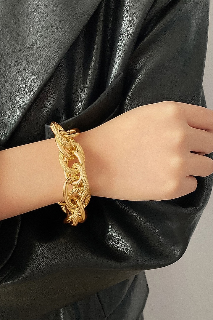 Gold Plated Link Bracelet by SHAE at Pernia's Pop Up Shop