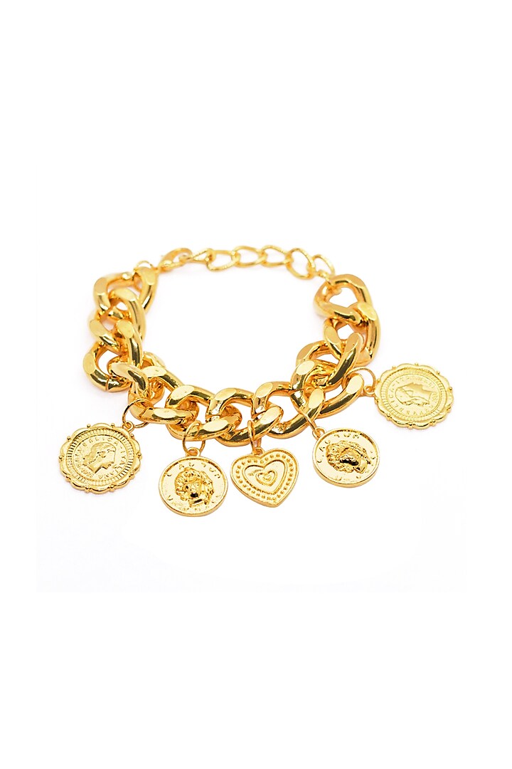 Gold Plated Medallion Charm Bracelet by SHAE