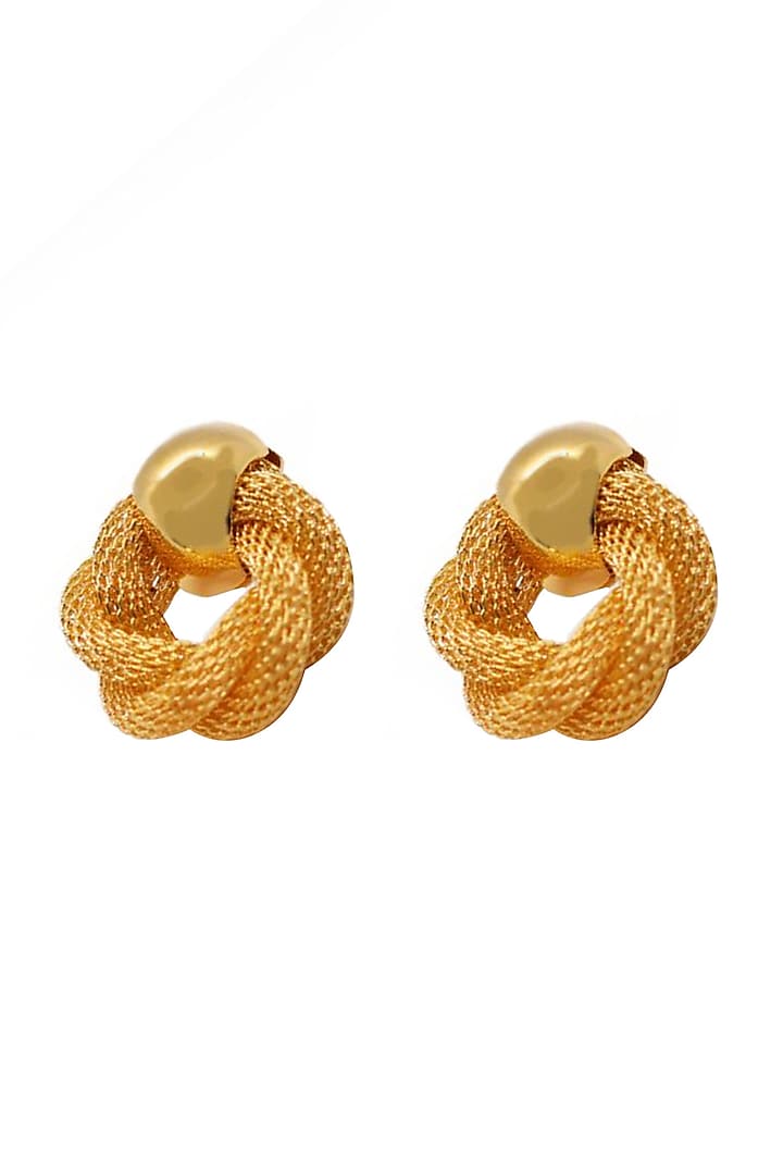 Gold Plated Stud Earrings by SHAE