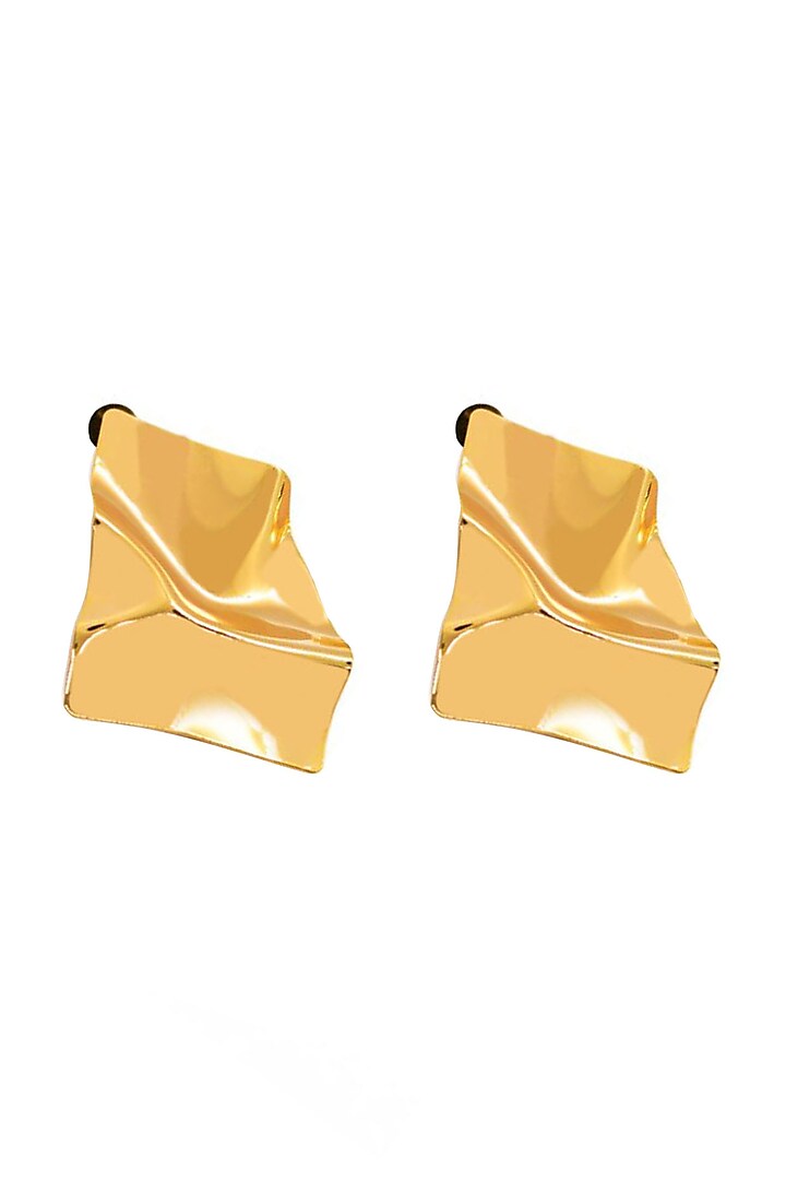 Gold Plated Stud Earrings by SHAE