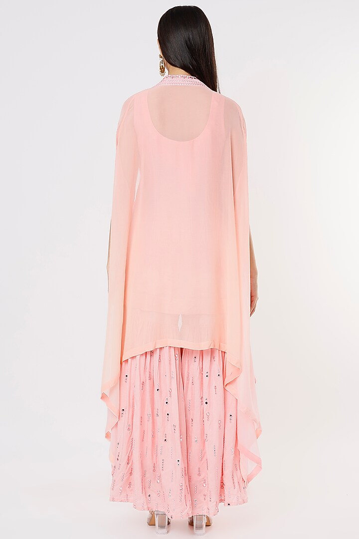 Pink Embroidered Jacket Set by Shagun Nagi at Pernia's Pop Up Shop