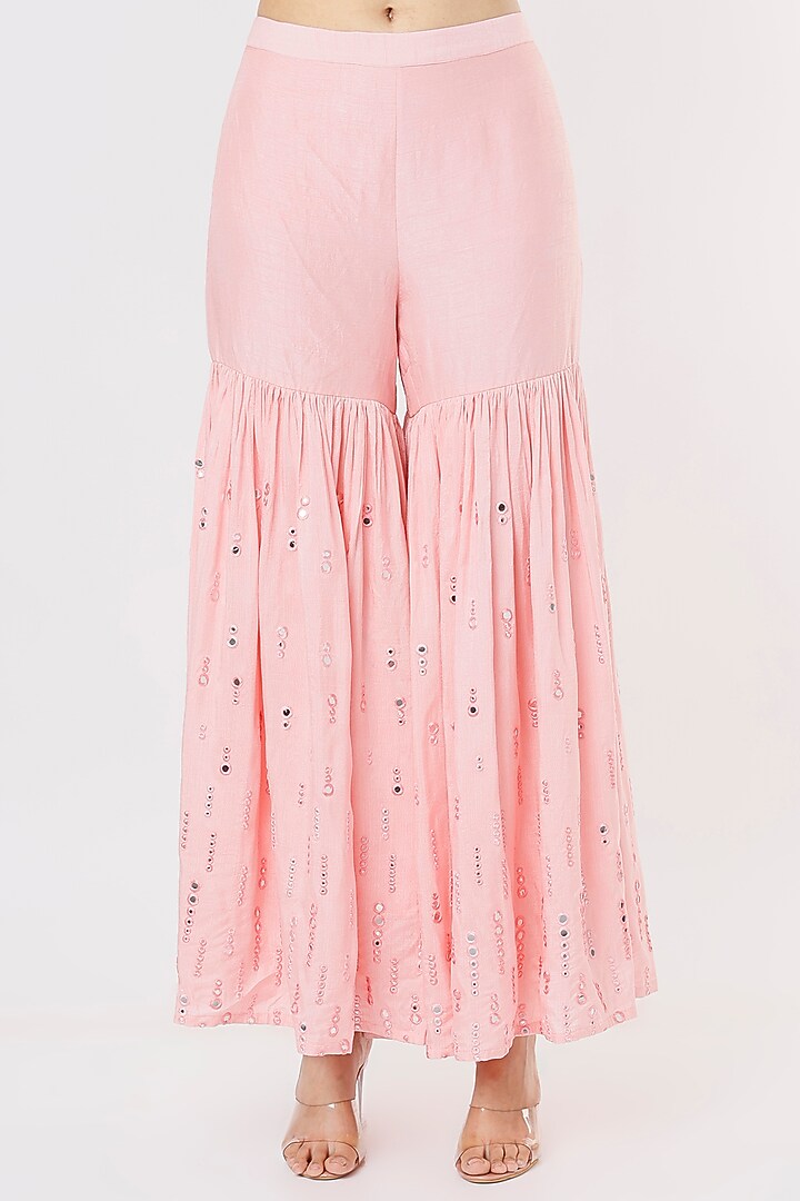 Pink Embroidered Jacket Set by Shagun Nagi at Pernia's Pop Up Shop