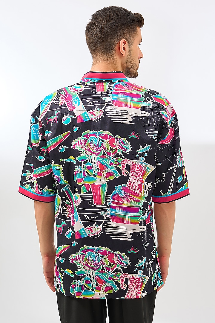 Multi-Colored Cotton Printed Shirt by SAHIL ANEJA at Pernia's Pop Up Shop