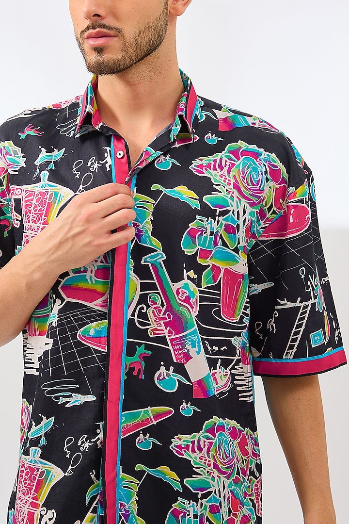 Multi-Colored Cotton Printed Shirt by SAHIL ANEJA at Pernia's Pop Up Shop