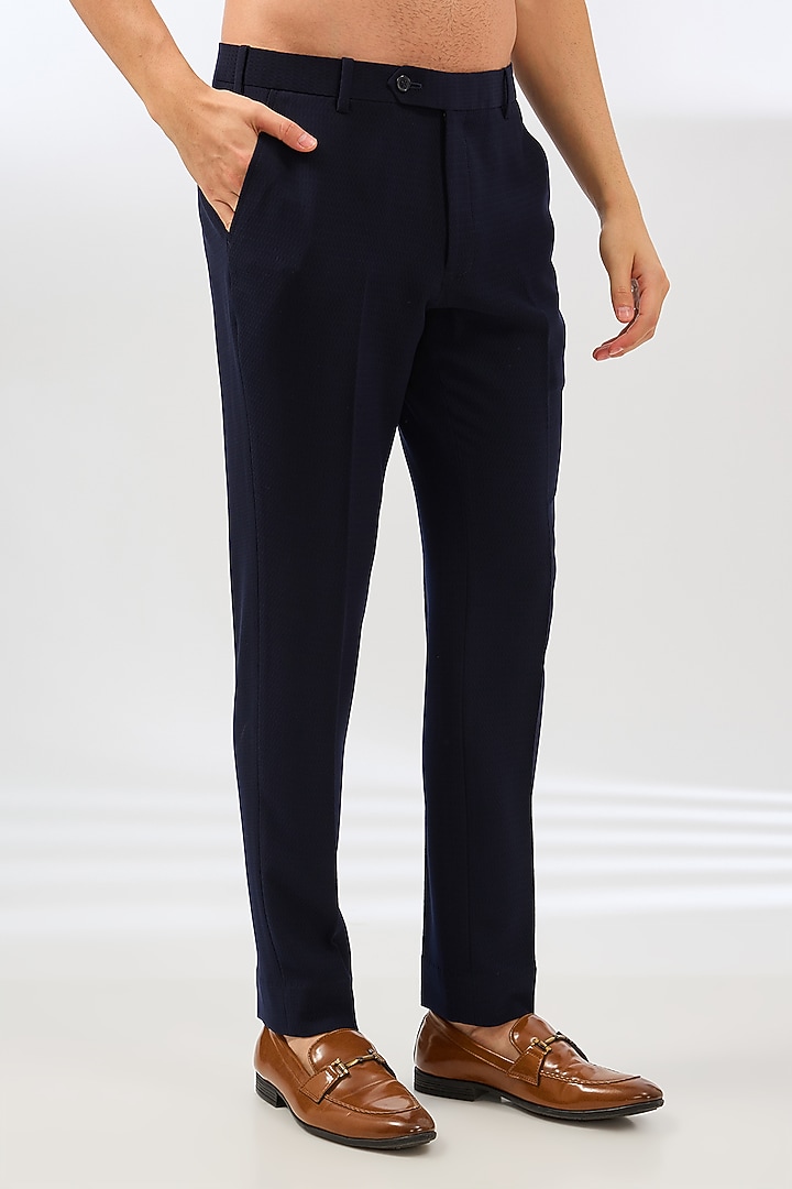 Navy Blue Suiting Tuxedo Set by SAHIL ANEJA at Pernia's Pop Up Shop