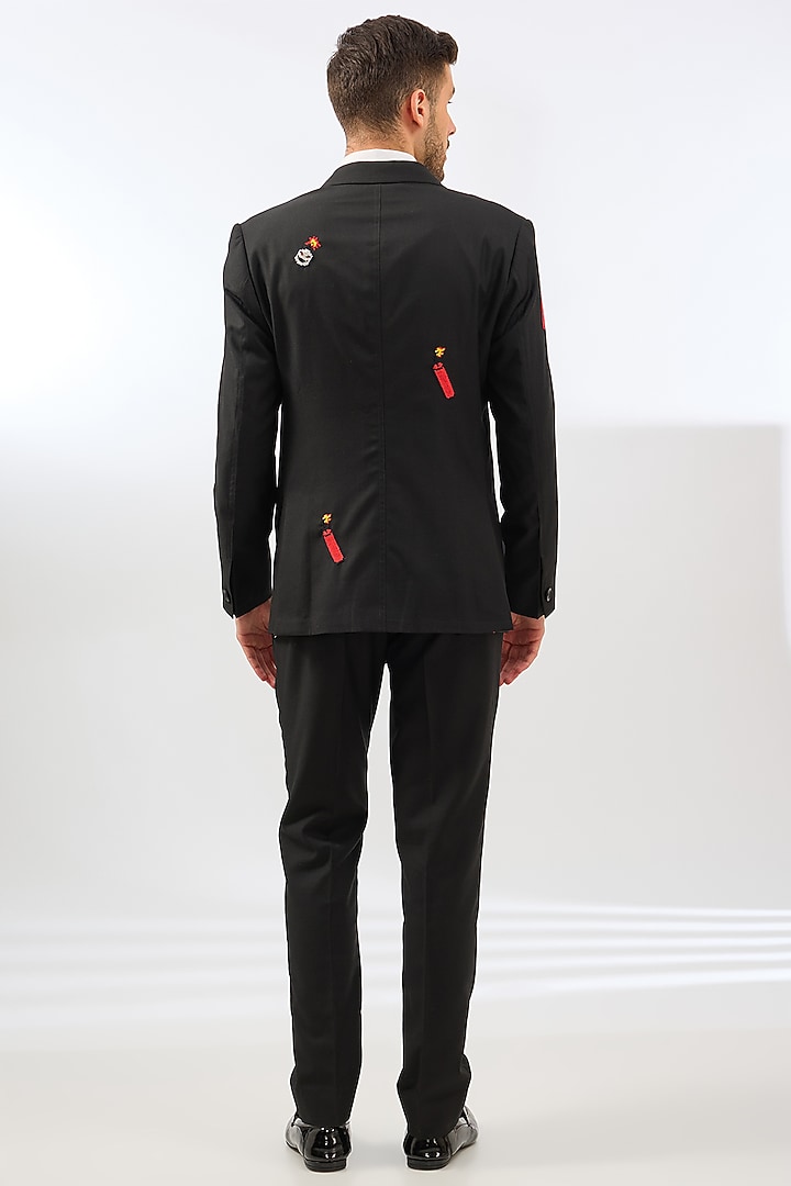 Black Suiting Tuxedo Set by SAHIL ANEJA at Pernia's Pop Up Shop