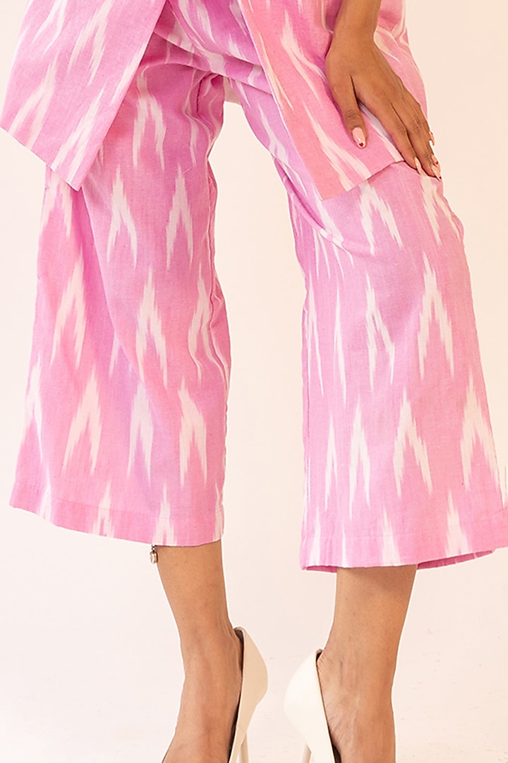 Baby Pink Cotton Jacket Set by Shaakha at Pernia's Pop Up Shop