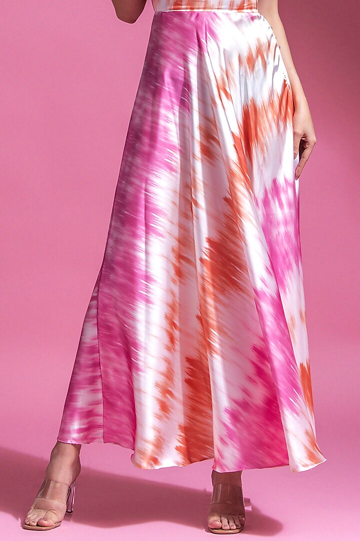 White Polyester Printed Maxi Summer Dress by Shaalate at Pernia's Pop Up Shop