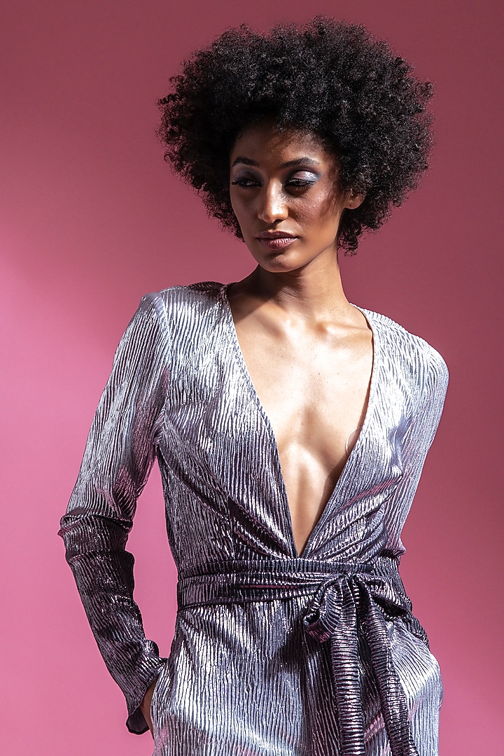 Metallic Ombre Polyester Jumpsuit by Shaalate at Pernia's Pop Up Shop