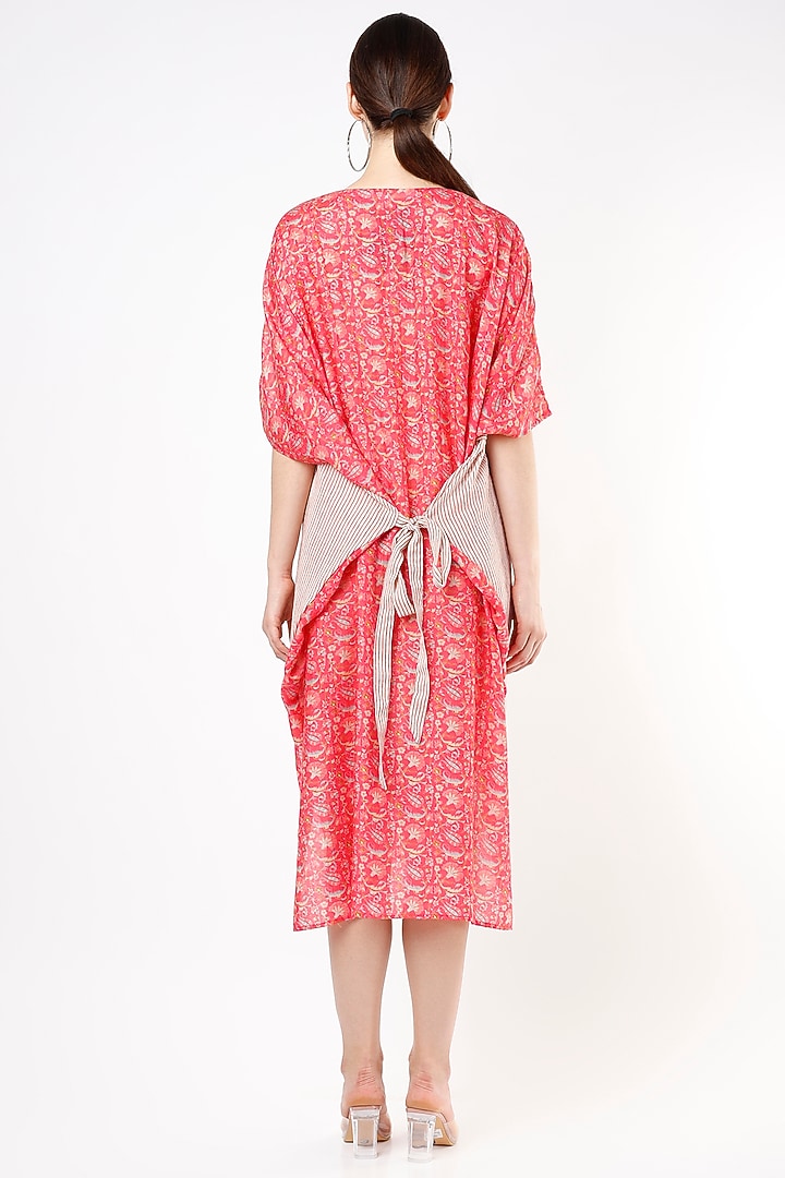 Pink & Cream Printed Kaftan by Shanaya Bajaj at Pernia's Pop Up Shop