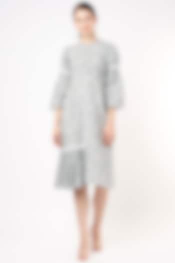 Grey Printed Dress by Shanaya Bajaj