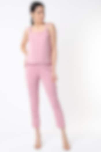 Blush Pink Mill Dyed Co-Ord Set by Shanaya Bajaj