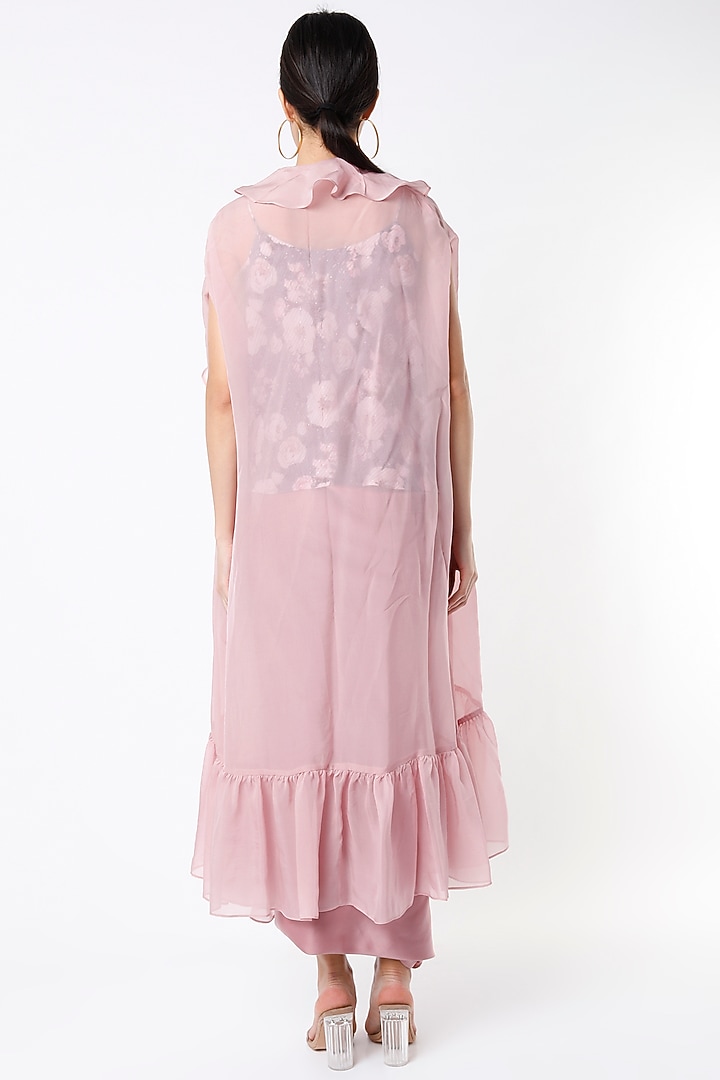 Onion Pink Silk Dhoti Set by Shanaya Bajaj at Pernia's Pop Up Shop
