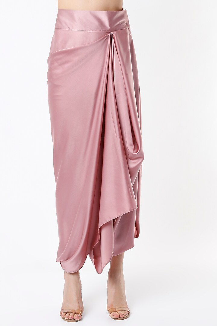 Onion Pink Silk Dhoti Set by Shanaya Bajaj at Pernia's Pop Up Shop